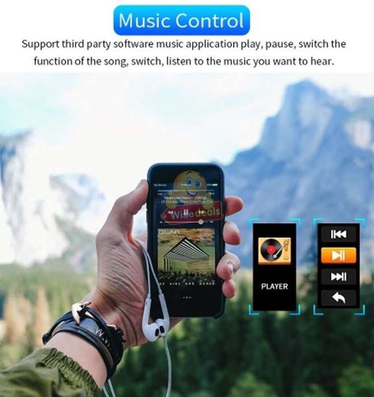 Bluetooth Fitness Smart Watch - Monitor Heart Rate, Blood Pressure, Blood Oxygen, Calorie, Distance