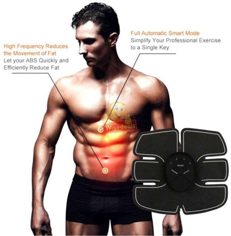 Home Gym - Wireless Electronic EMS 6 Pack Abs Muscle Simulator Kit with 5 modes