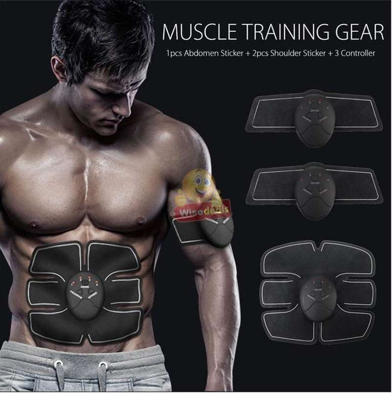 Home Gym - Wireless Electronic EMS 6 Pack Abs Muscle Simulator Kit with 5 modes