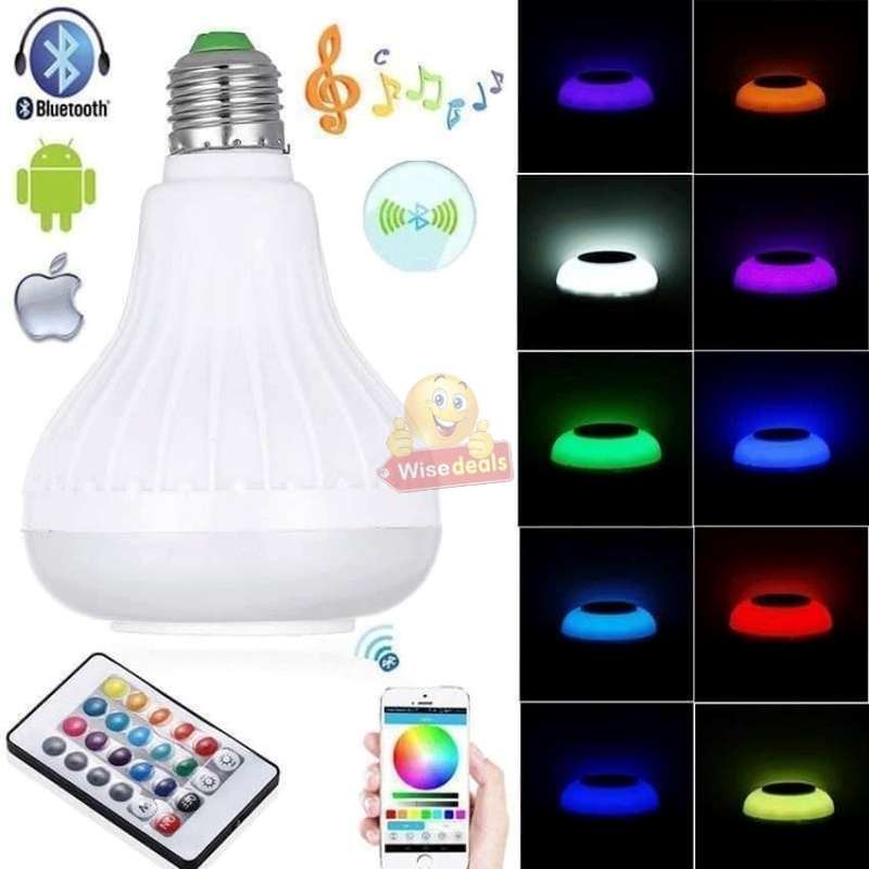 Bluetooth LED Music Bulb Light, RGB 16 Colours with Remote Control, Adjustable volume of Light etc