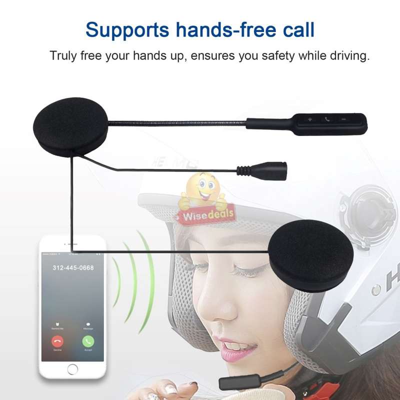 Wireless Bluetooth Headset designed for Motorcycle Riders with Voice Support