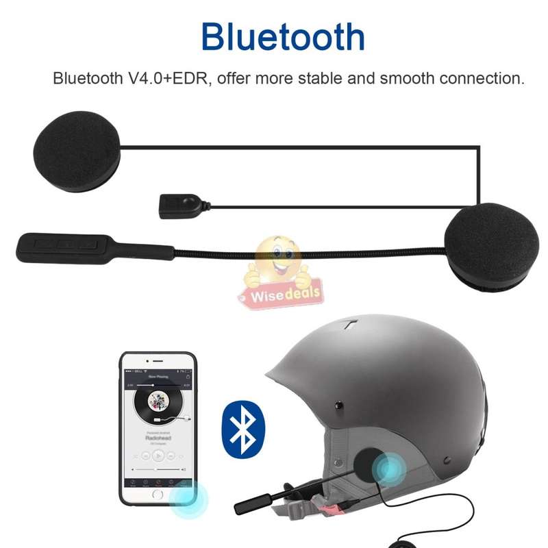 Wireless Bluetooth Headset designed for Motorcycle Riders with Voice Support