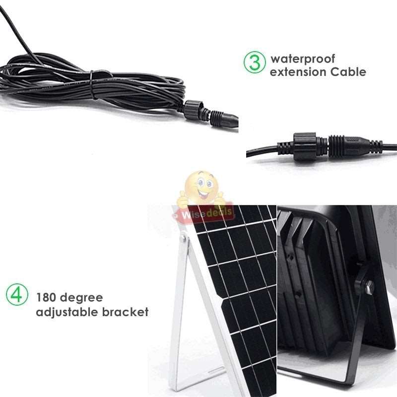 40W LED SOLAR Flood Light with Remote Control, Solar Panel, Waterproof and 1050 Lumens