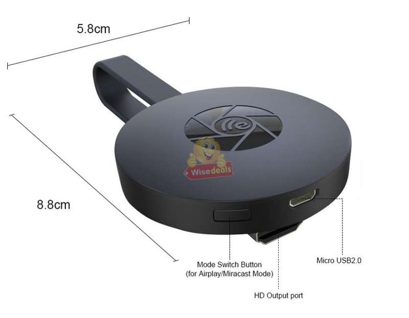 1080P HDMI Wi-Fi Mira Screen - Video Stream Anything from your phone, laptop or tablet to your HD TV