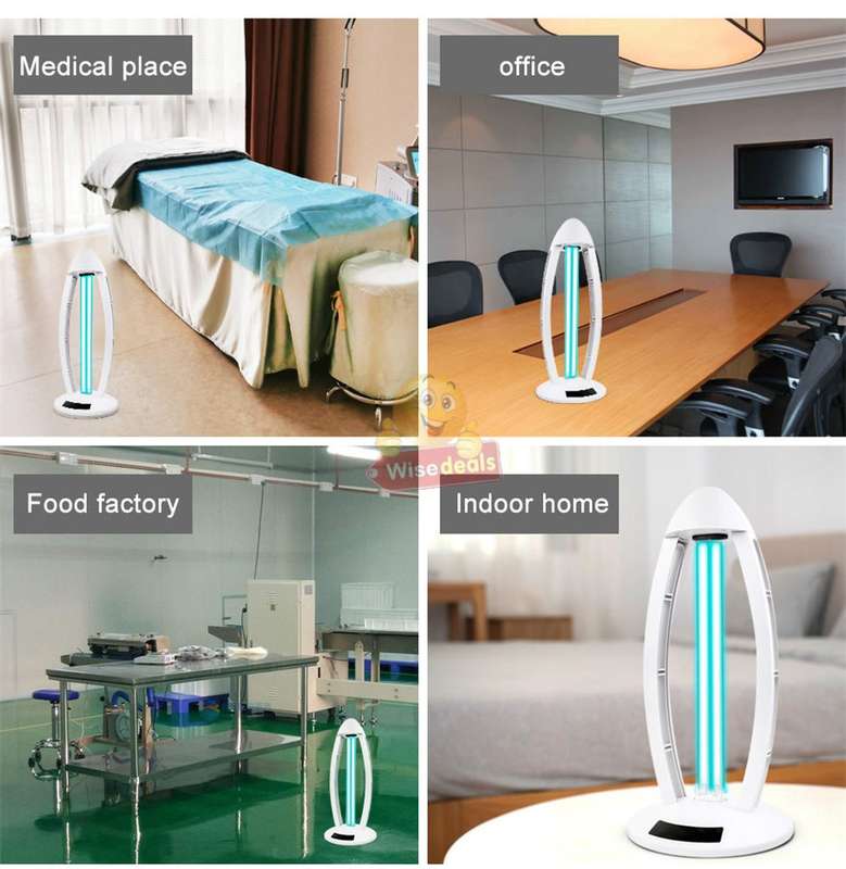 Large UV Disinfection Lamp, Sterilize, Remove Mites, Remove Odors, Remote & Timer Settings