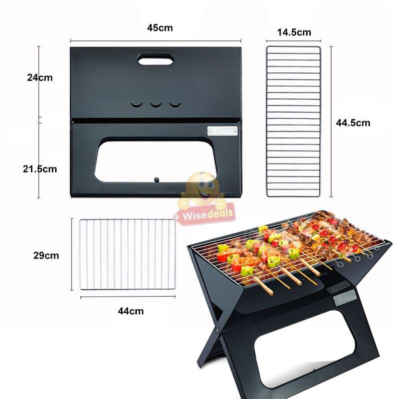 Portable BBQ Braai, Folds into a carry case, open and ready to grill in seconds