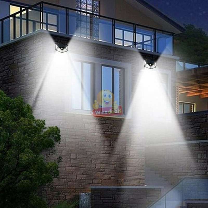20W 100 LED Super Bright Solar Wall Light, Motion Sensor with 3 Modes, Waterproof & Eco-friendly