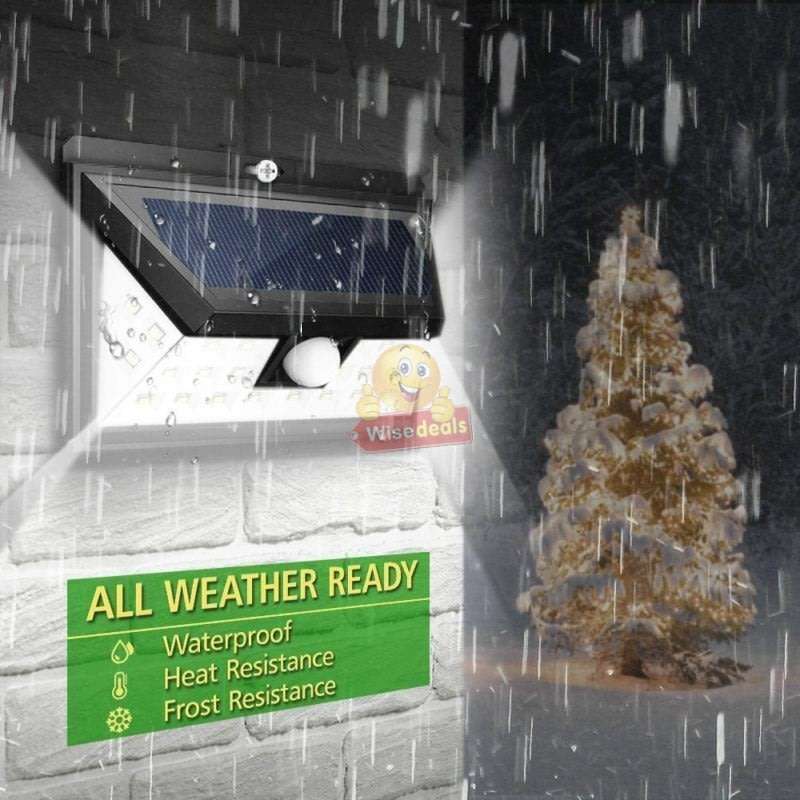 30W Super Bright LED Solar Wall Light, Motion Sensor, Wide-Angle, Waterproof and Eco-friendly