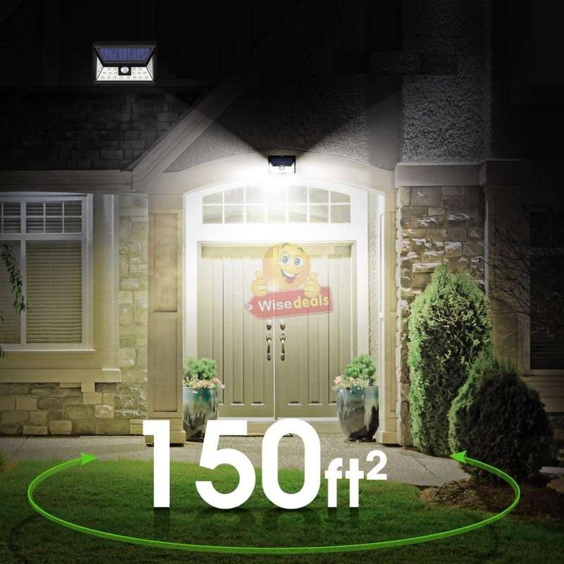 30W Super Bright LED Solar Wall Light, Motion Sensor, Wide-Angle, Waterproof and Eco-friendly