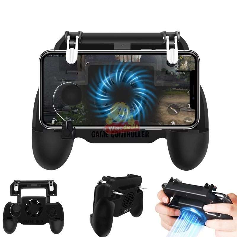 4-IN1 Mobile Game Controller, Works as Gamepad, Gaming Trigger, Phone Charging & Cooling Fan