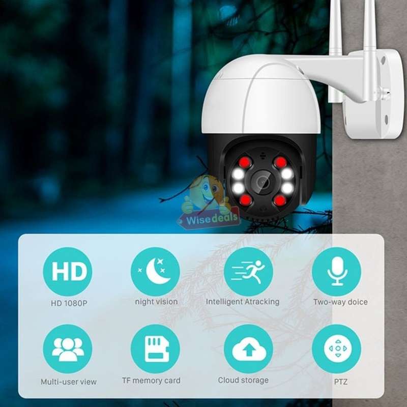 5MP Waterproof Outdoor 4K WIFI Intelligent IP Camera, Motion Detector, Two-way Communication etc.