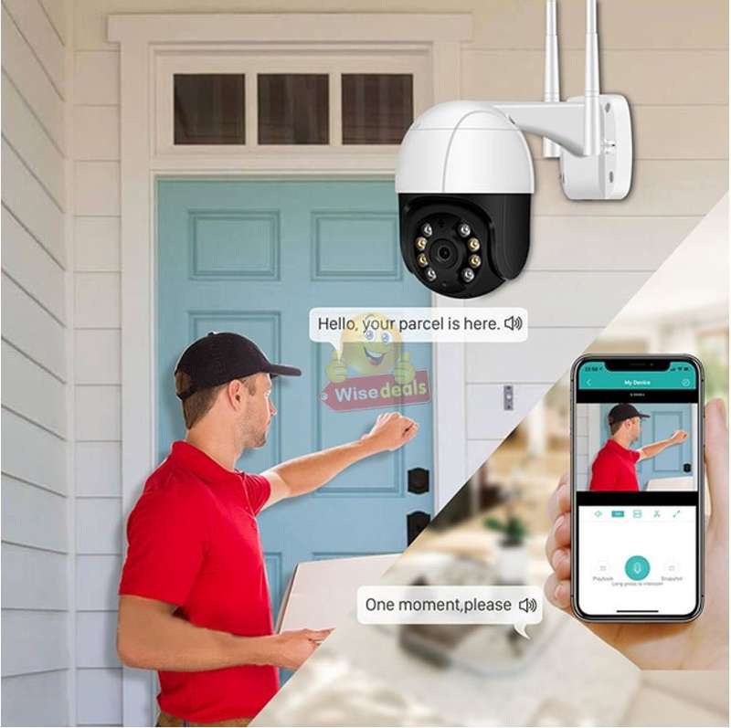 5MP Waterproof Outdoor 4K WIFI Intelligent IP Camera, Motion Detector, Two-way Communication etc.