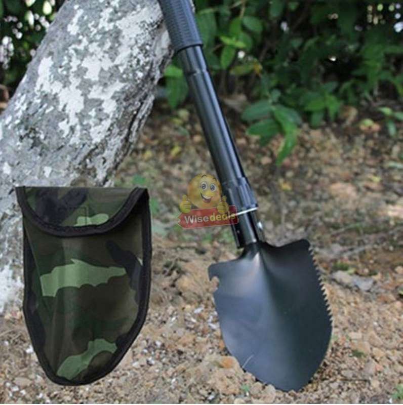 All in One Portable, Practical and Multi-functional Folding Shovel in a Convenient Carry Case