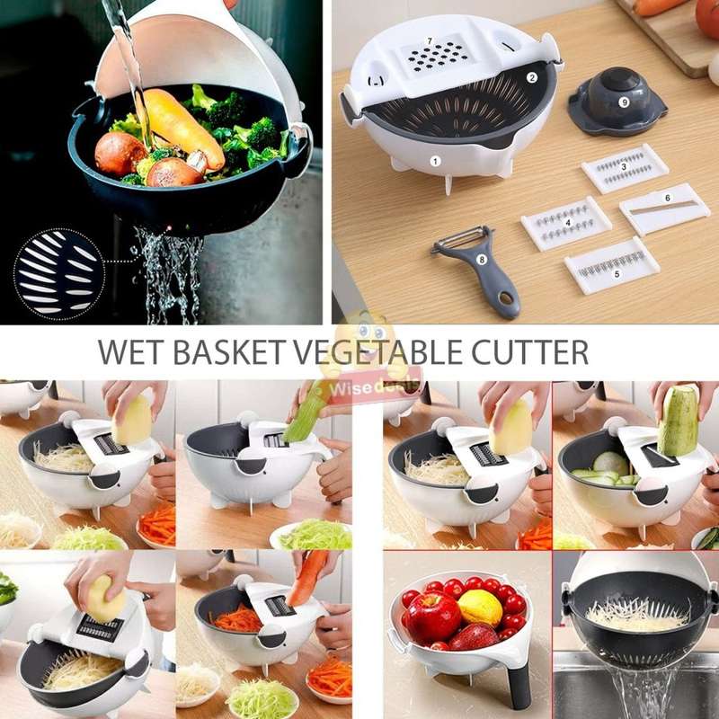 All-in-One Washing and Cutting Wet Basket for Vegetables and Fruits