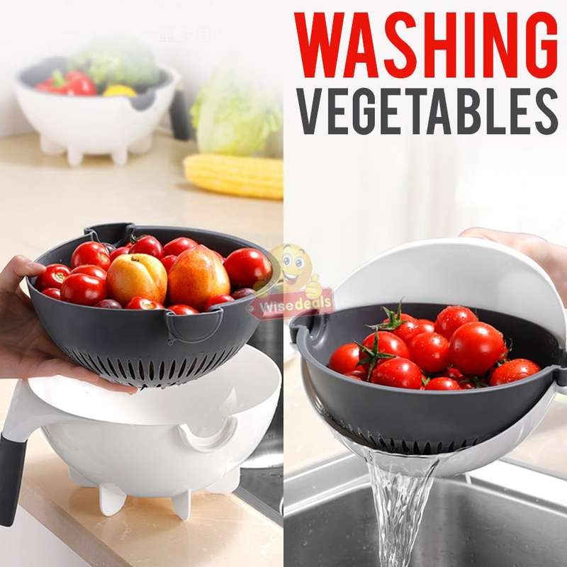 All-in-One Washing and Cutting Wet Basket for Vegetables and Fruits