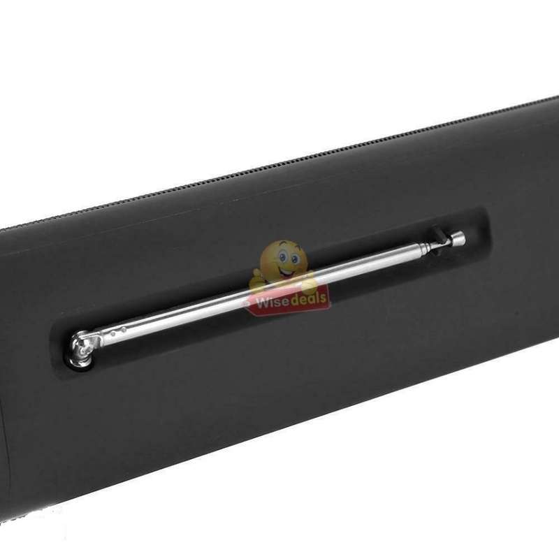 Wireless Bluetooth Soundbar with FM Radio & Build-In Mic, Support SD Card, USB, AUX