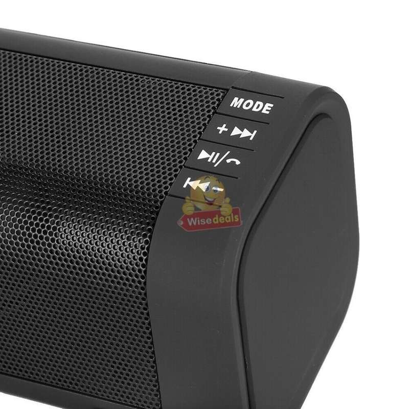 Wireless Bluetooth Soundbar with FM Radio & Build-In Mic, Support SD Card, USB, AUX