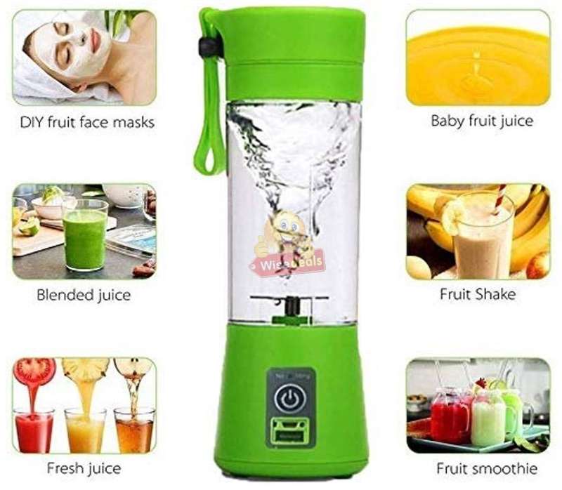 Portable Size Rechargeable USB Electric Fruit Juicer, Smoothie Maker & Blender