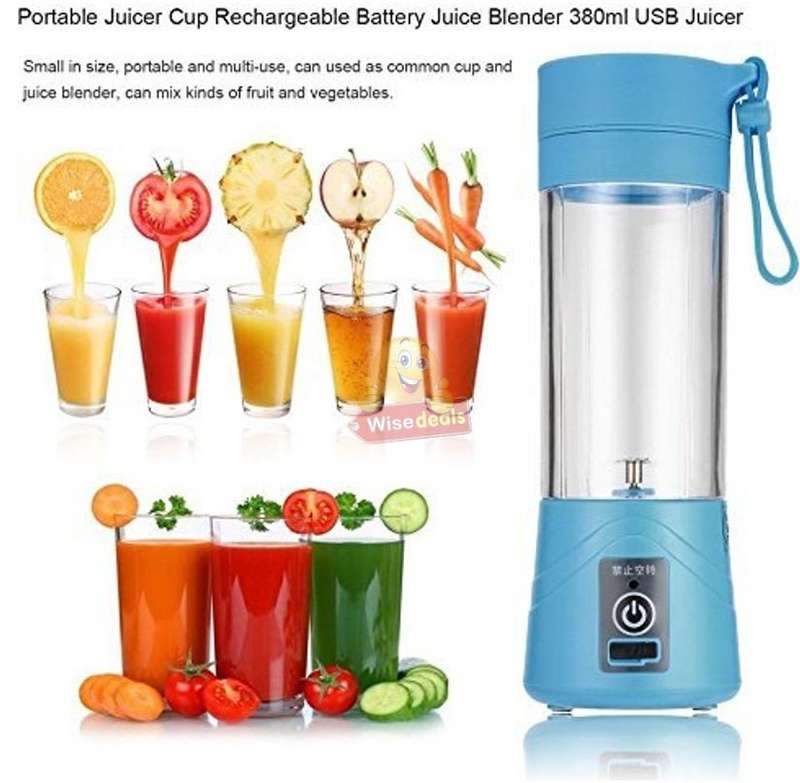 Portable Size Rechargeable USB Electric Fruit Juicer, Smoothie Maker & Blender