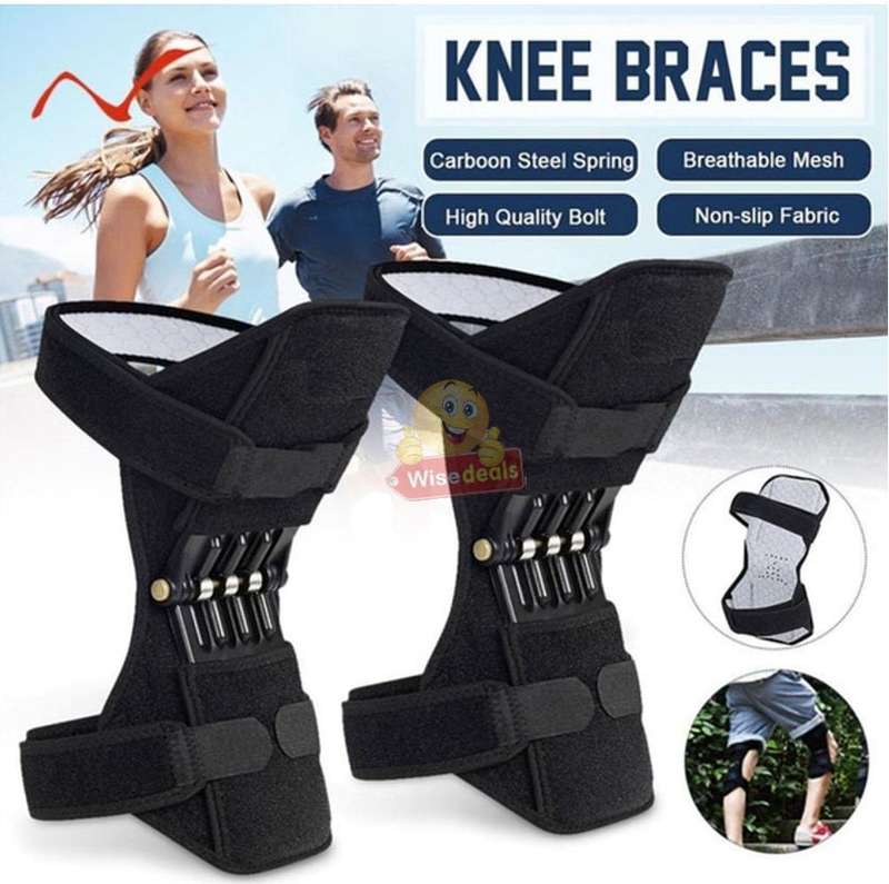 1 Pair Power Lift Joint Support Knee Braces & Immobilizer, No more Painful Knees and Joints