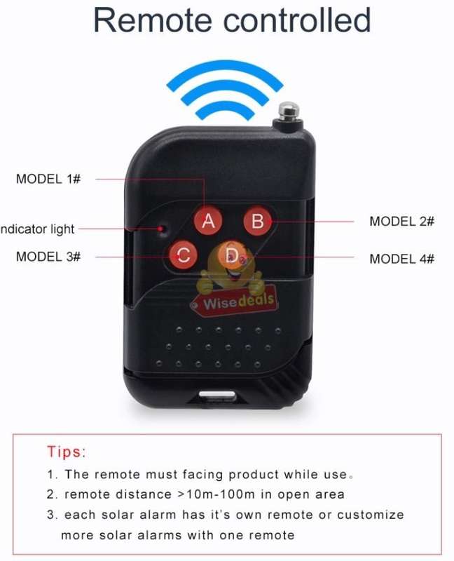Waterproof Motion Sensor LED SOLAR ALARM LIGHT & Remote  - Your all-in-one Security Necessity