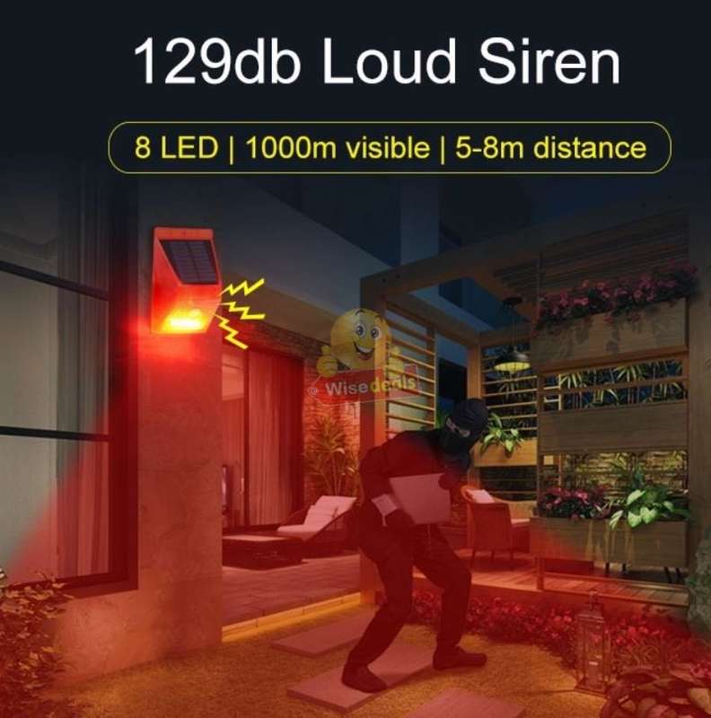 Waterproof Motion Sensor LED SOLAR ALARM LIGHT & Remote  - Your all-in-one Security Necessity