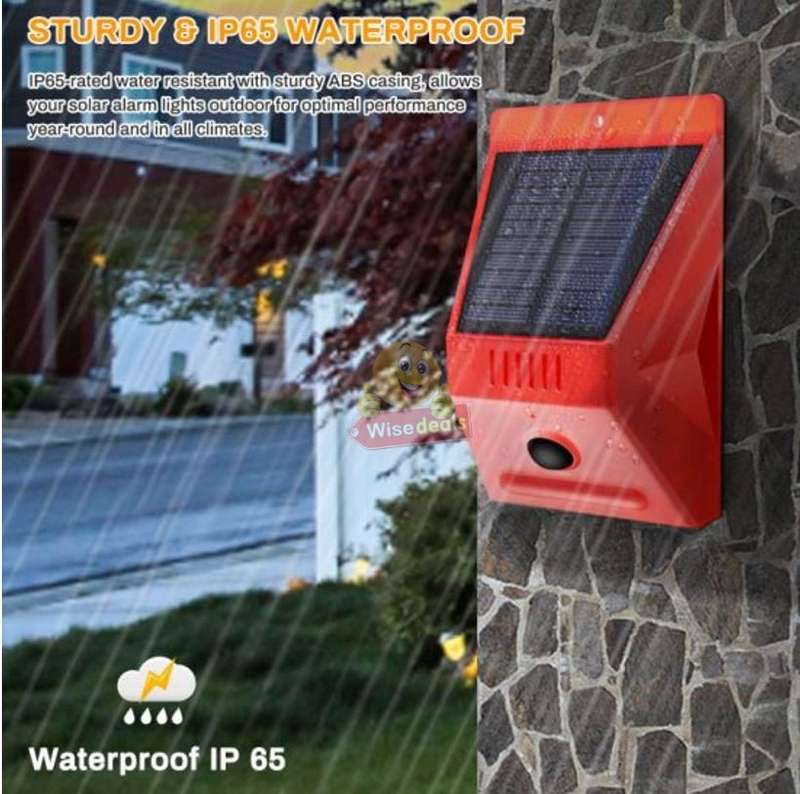 Waterproof Motion Sensor LED SOLAR ALARM LIGHT & Remote  - Your all-in-one Security Necessity