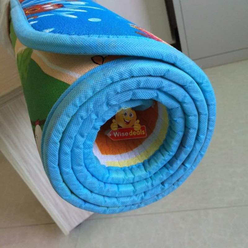 Large Double Sided Educational Play & Crawl Mat, Waterproof & Non-toxic Soft Foam