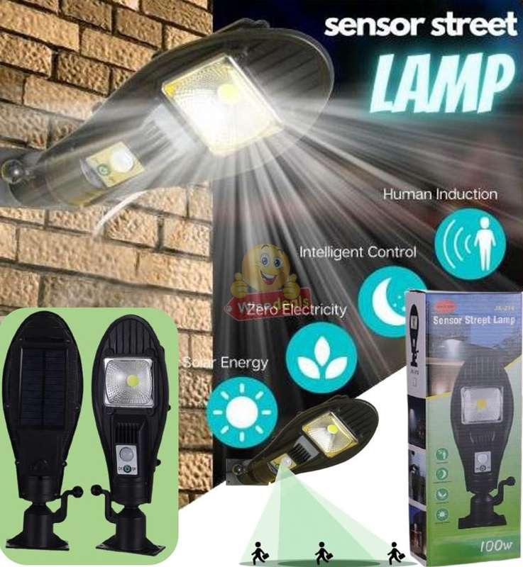 Solar Sensor Street Light, 100W - SEE NEW DELIVERY FEES