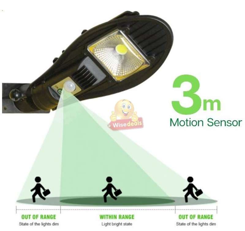 Solar Sensor Street Light, 100W - SEE NEW DELIVERY FEES