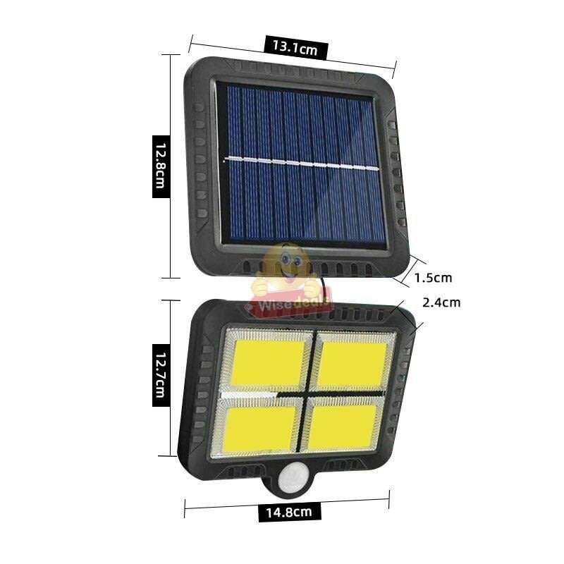 4 COB LED Multi functional SOLAR Energy Flood Light Kit with Remote Control