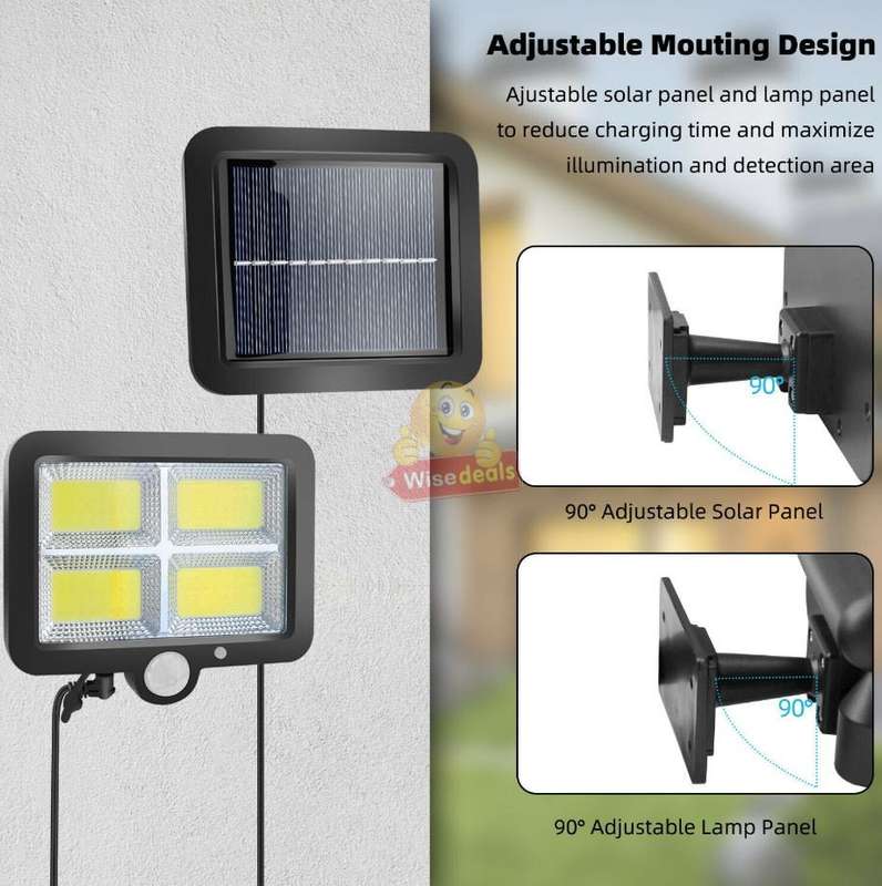 4 COB LED Multi functional SOLAR Energy Flood Light Kit with Remote Control