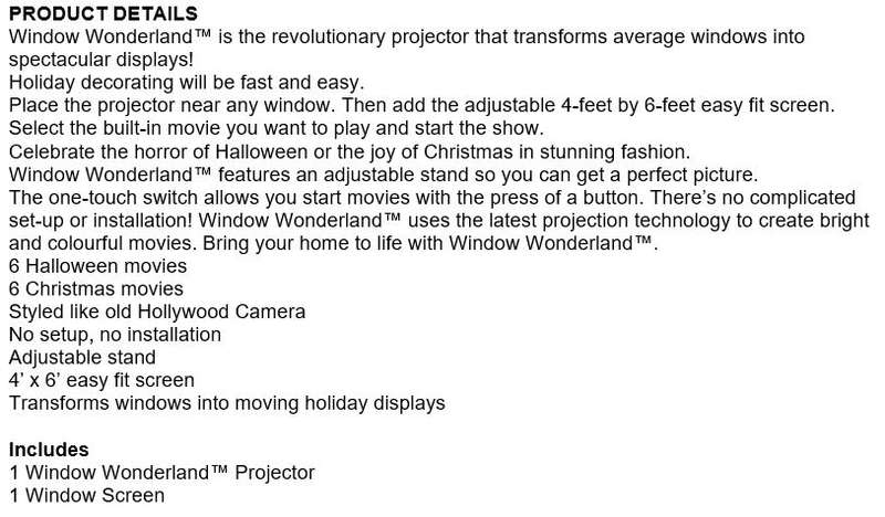Window Wonderland Projector Transforms average Windows into Spectacular Displays