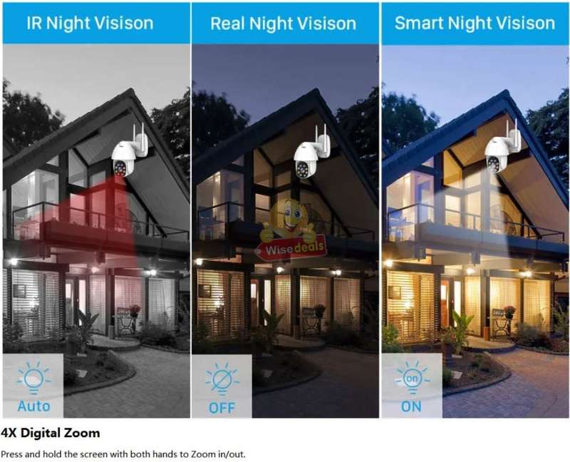 Waterproof Outdoor WIFI IP Camera, Auto Tracking, Motion Detector, Two-way Communication etc.