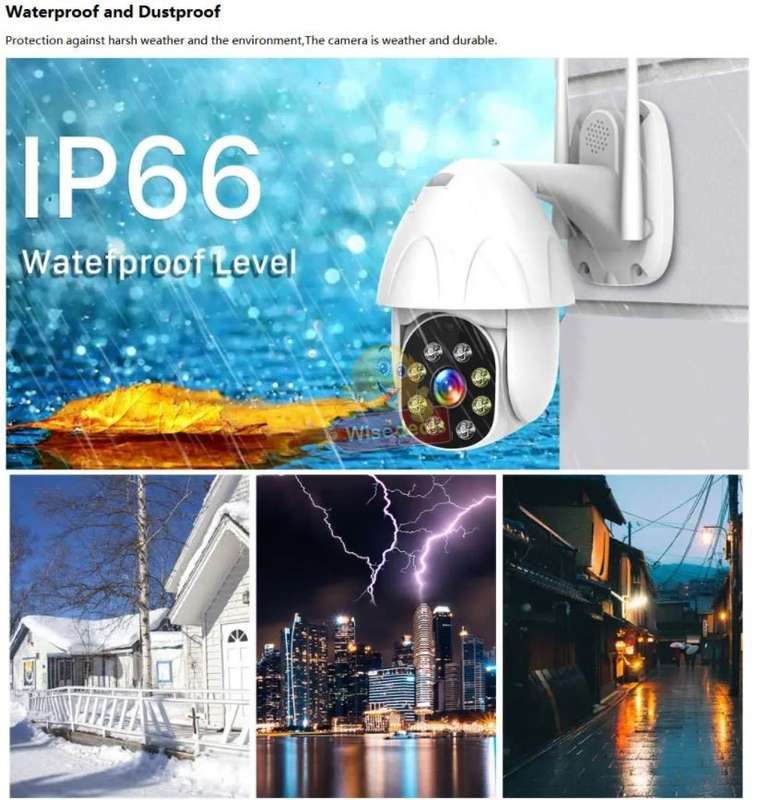Waterproof Outdoor WIFI IP Camera, Auto Tracking, Motion Detector, Two-way Communication etc.