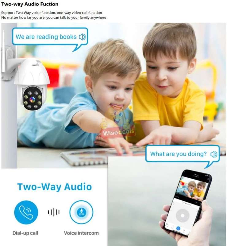 Waterproof Outdoor WIFI IP Camera, Auto Tracking, Motion Detector, Two-way Communication etc.