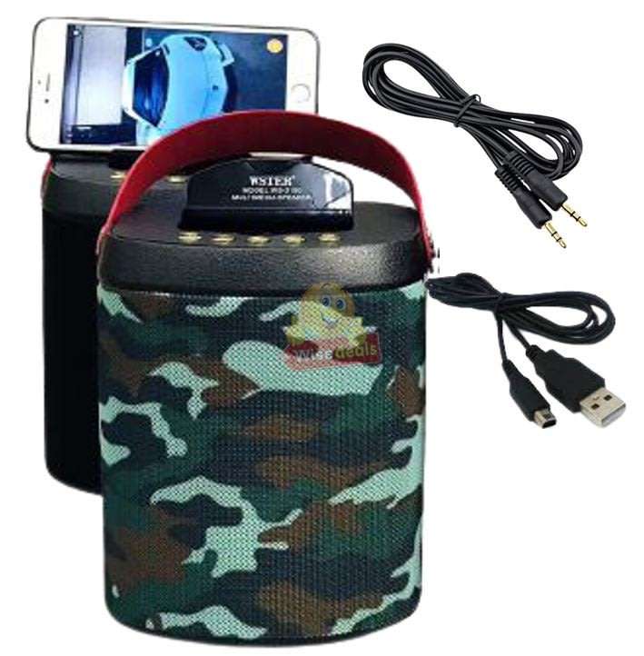 Wireless Bluetooth SOLAR Speaker with FM Radio and Build-In Mic, Support SD Card, USB, AUX