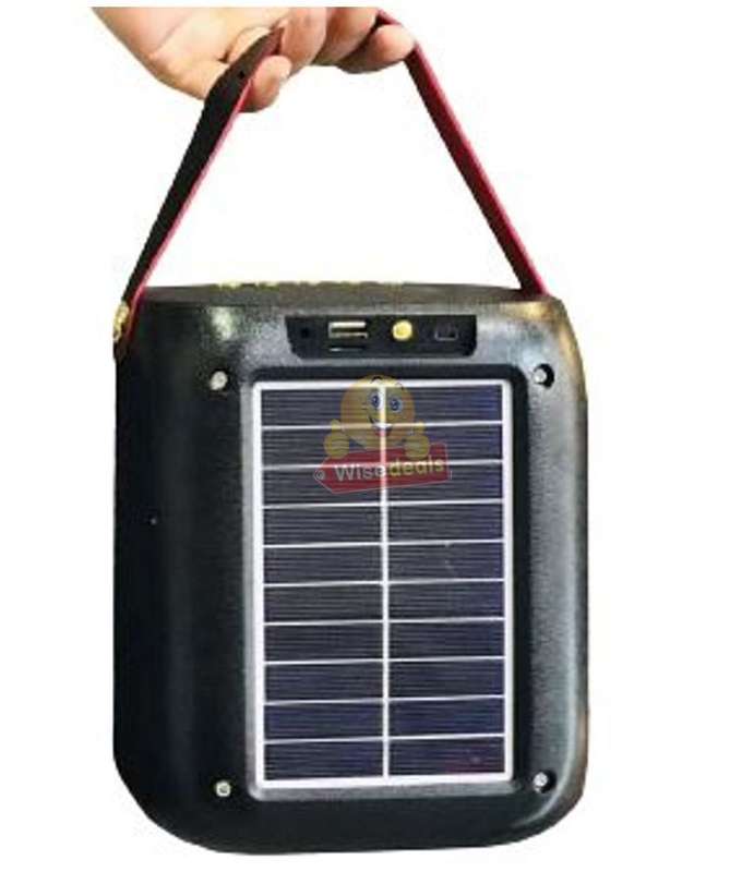 Wireless Bluetooth SOLAR Speaker with FM Radio and Build-In Mic, Support SD Card, USB, AUX