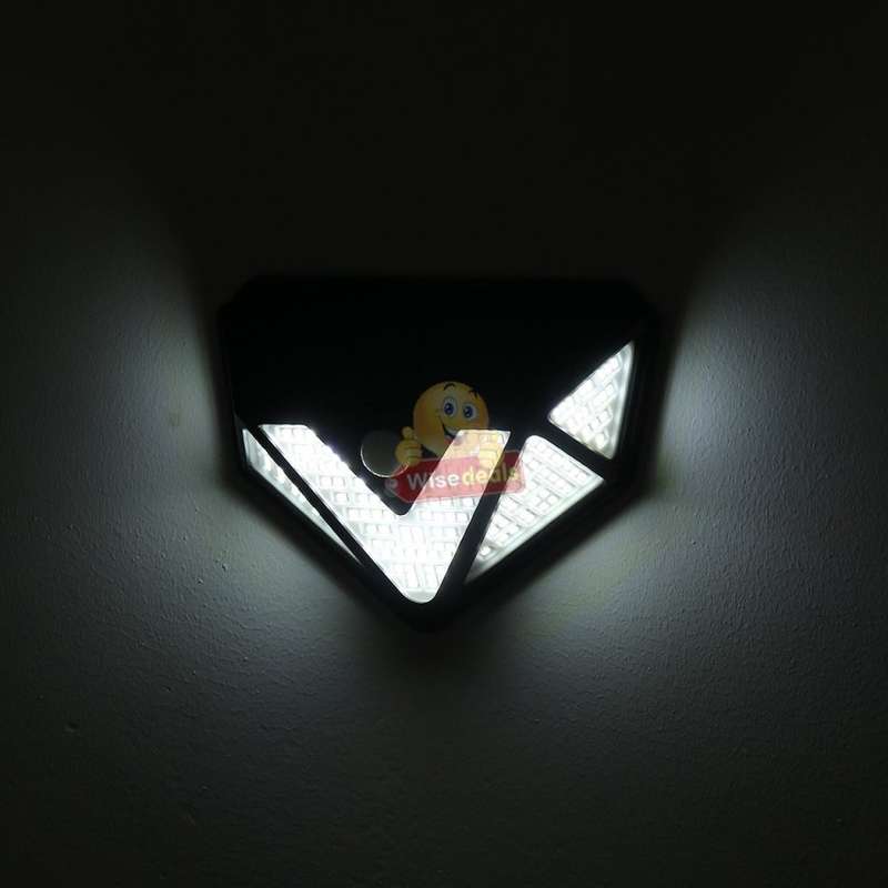 Super Bright 166 LED Solar Motion Wall Light with 3 Mode Settings, 1200LM, Waterproof etc.
