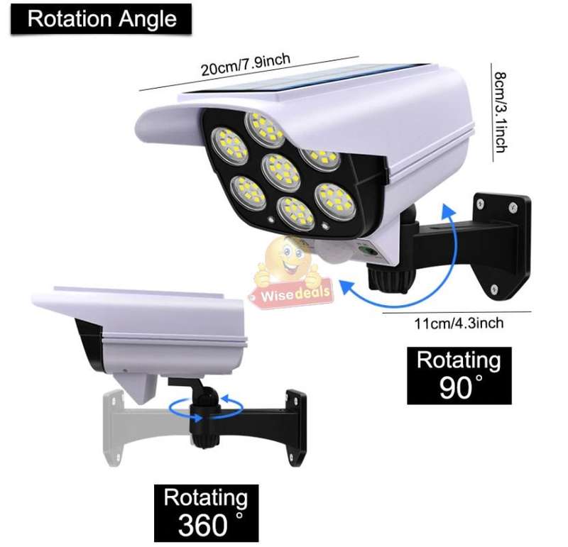 Solar Security Motion Sensor Flood Light with Remote Control - SEE NEW DELIVERY FEES