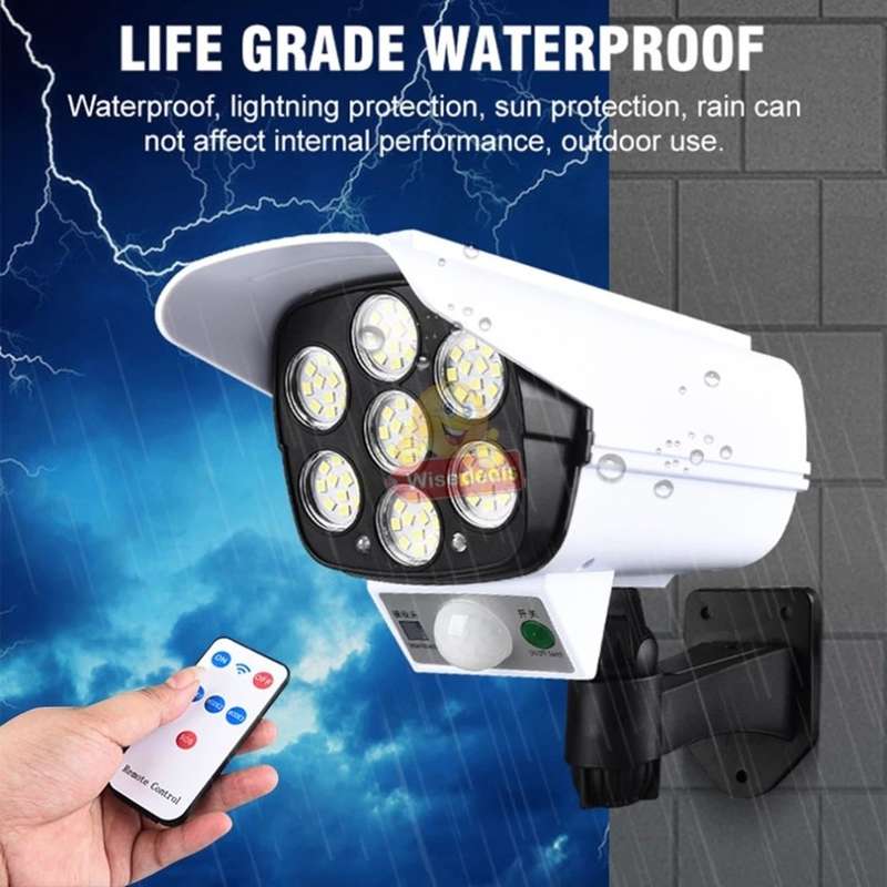 Solar Security Motion Sensor Flood Light with Remote Control - SEE NEW DELIVERY FEES