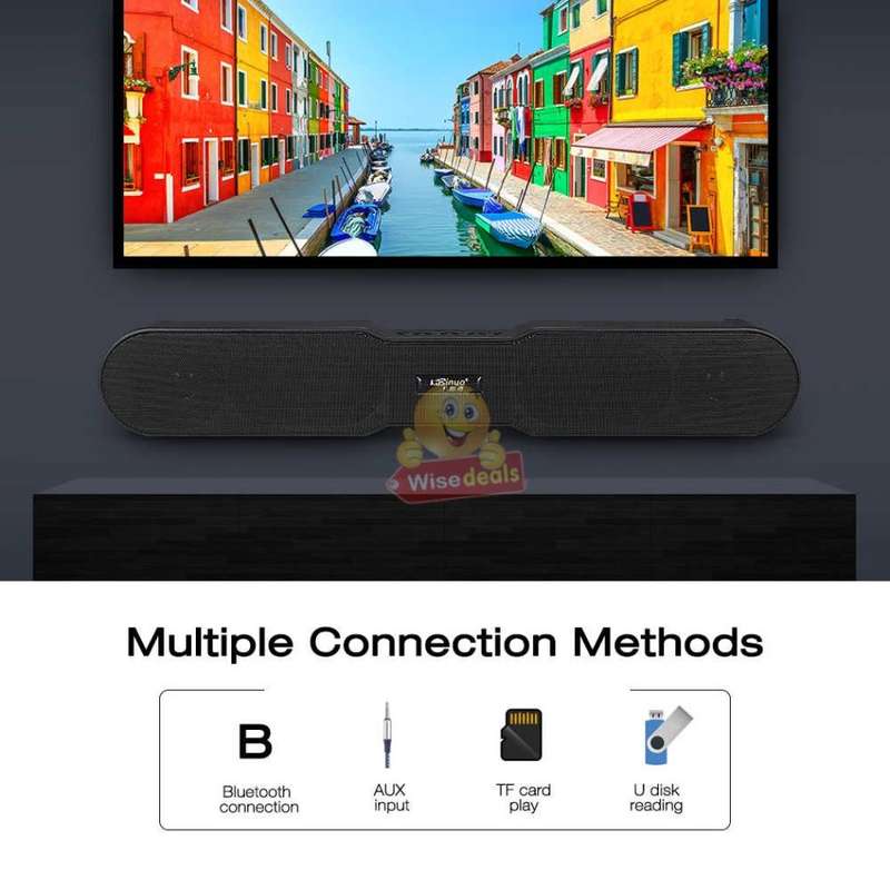 Wireless Bluetooth Sound bar with FM Radio, Support SD Card, USB, AUX, Superb Sound