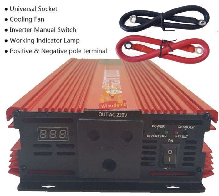 3000W Solar Power Inverter  3000W Constant Power & 6000W Surge Power, Convert 12V DC to 220V AC
