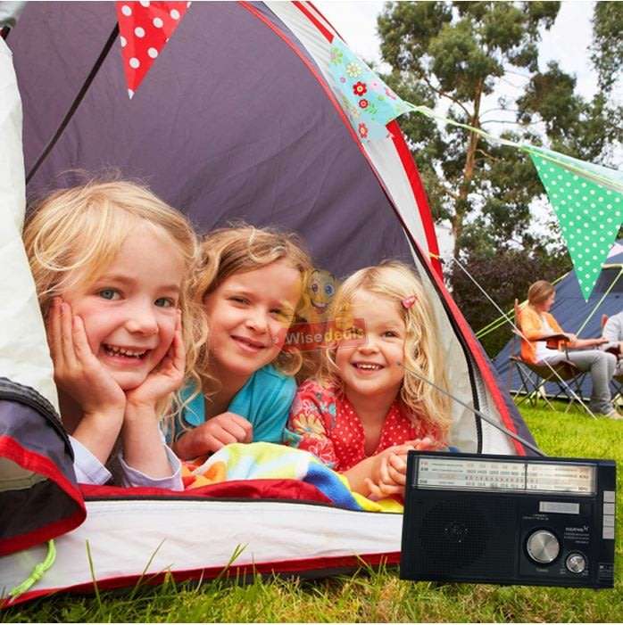 Rechargeable Bluetooth SOLAR AM-FM Radio with USB, SD, Aux MP3 Player, Flashlight, 18650mAh
