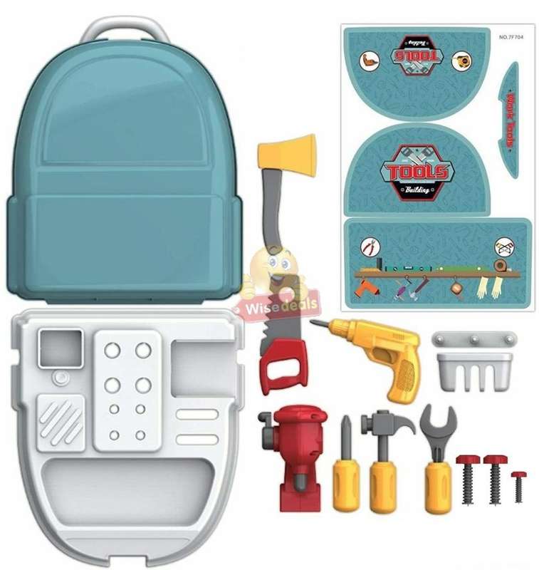 Tool Set Backpack for your Little one who loves to assist Dad with Fixing and Building