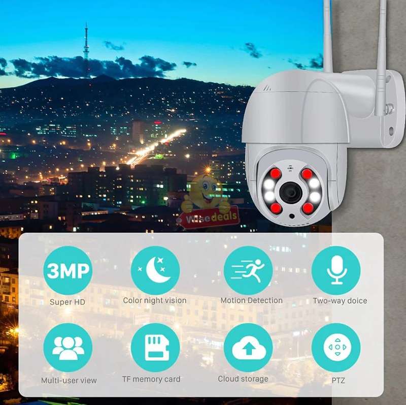 Waterproof Outdoor WIFI IP Camera, Alarm, Motion Detector, Two-way Communication etc.