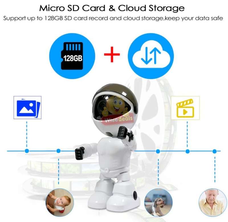 Wireless ROBOT WIFI IP Security Surveillance Camera, Motion Detection, Two way Talk, Tracking...