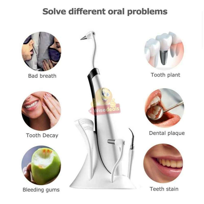 Electric Ultra-Sonic Acoustic Vibration Tooth Cleaner & Calculus Remover for beautiful teeth