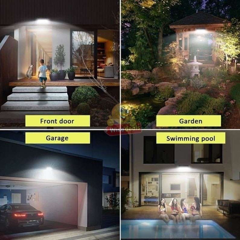 Super Bright 137 LED Solar Flood Light, 2400mAh Large Solar Rechargeable Battery, Waterproof etc