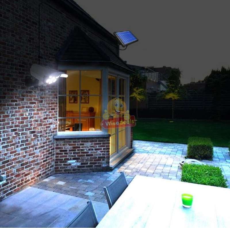 77 COB Solar Motion Sensor Flood Light with, 3 Setting Modes, Waterproof, Rechargeable battery etc.